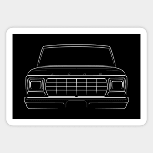 1979 Ford F-100 Pickup - front stencil, white Magnet